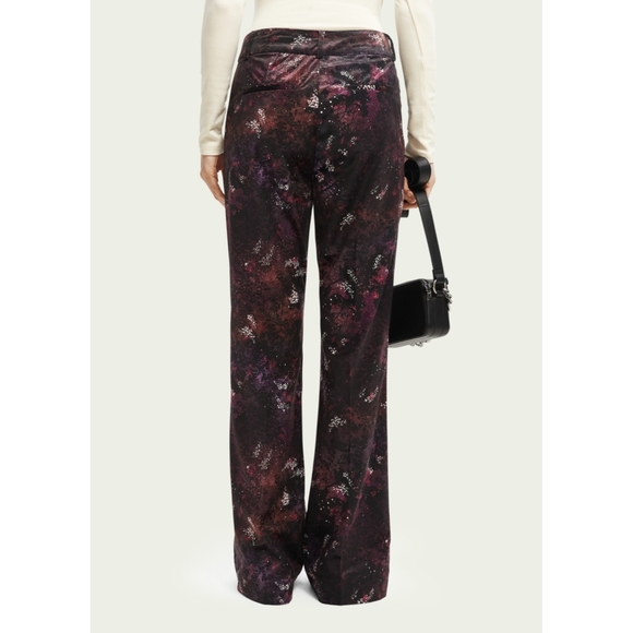 NWT Scotch & Soda Velvet High-Rise Flared Trousers Size 30x32 - Picture 9 of 9